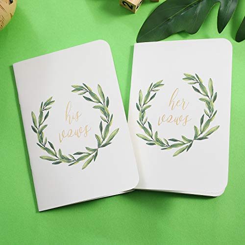 Product Cover AKITSUMA Wedding Vow Books, His and Her Vow Book, Set of 2, White, US-AKI-29