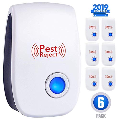 Product Cover ZEROPEST Ultrasonic New Pest Control Set of 6-Packs Electronic Plug in Repellent Indoor for Flea, Insects, Mosquitoes Mice, Spiders, Ants, Rats, Roaches, Bugs, Non-Toxic, Humans & Pets Saf, Blue