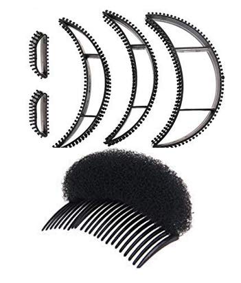 Product Cover Hapy Shop 5 Pieces Big Bumpits Happie Hair Volumizing Inserts Hair and 1 Pieces Women Lady Girl Hair Styling Clip Braid Tool Hair Accessories