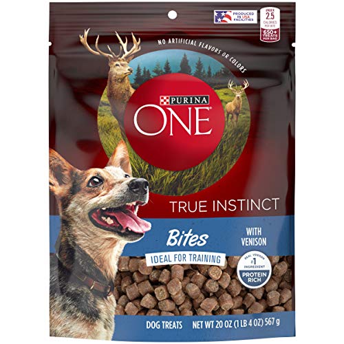 Product Cover Purina ONE Made in USA Facilities Dog Training Treats, True Instinct Bites With Venison - 20 oz. Pouch