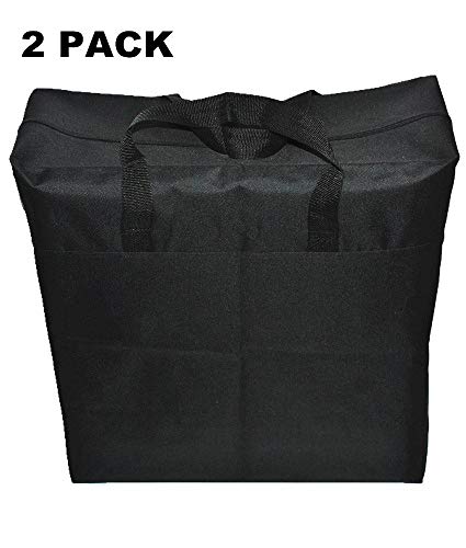 Product Cover LUZHOU Extra Large Portable Storage Bag, Moisture Proof，College Carrying Bag，Toy, Quilt Storage Bag, Moving Bag,Reusable Laundry Bag (2 Pack Black)