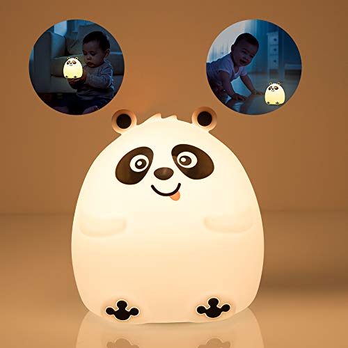 Product Cover Night Lights for Kids, Mubarek Nightlights for Children,Cute Bear Animals Nursery Soft Silicone Toddler Lamp for Girls/Baby, Portable Travel Rechargeable Color Changing Child Light, Birthday Gifts