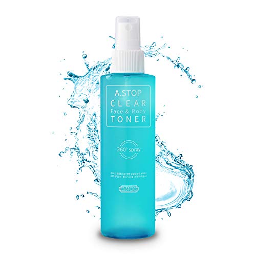 Product Cover A.STOP Korean Acne Treatment Spray Toner for Face & Body | Natural BHA Salicylate | Upside-down Pump for Back Acne, Chest, Butt, Shoulder | Organic Clarifying Korean Skin Care for women and men