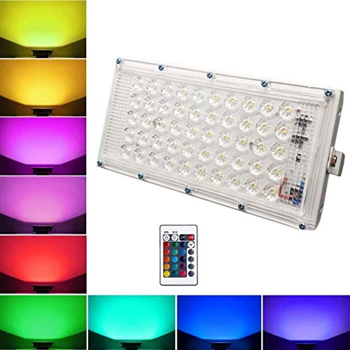 Product Cover CITRA Metal White Body Crystal 60 Watt 220-240V Waterproof Landscape IP66 LED Flood Light RGB Multi Colour with Remote