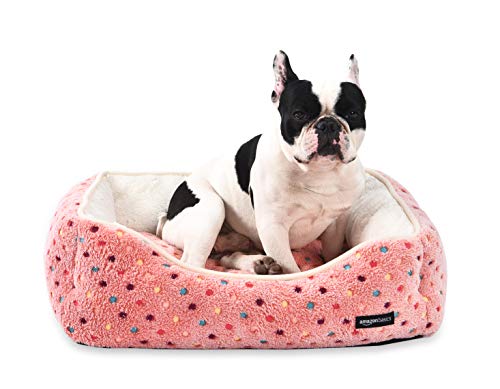 Product Cover AmazonBasics Cuddler Pet Bed - Medium, Pink Polka Dots