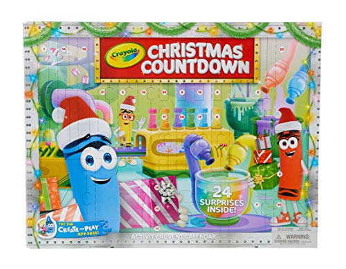 Product Cover Crayola Christmas Countdown Calendar, Kids Advent Calendar, 24 Holiday Crafts, Gift