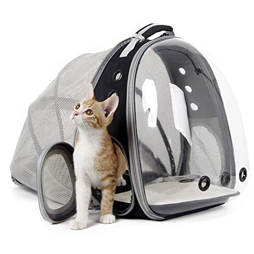 Product Cover halinfer Expandable Cat Backpacks, Space Capsule Clear Bubble Cat Carrier Backpacks for Small Dog, Pet Carrying Carrier Backpack