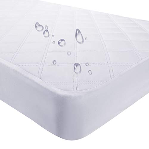 Product Cover Crib Mattress Protector Waterproof Toddler Mattress Pad Cover Quilted Fitted Baby Mattress Cover for Toddler and Crib Bedding Sets 28x52inches Breathable & Hypoallergenic by YOOFOSS
