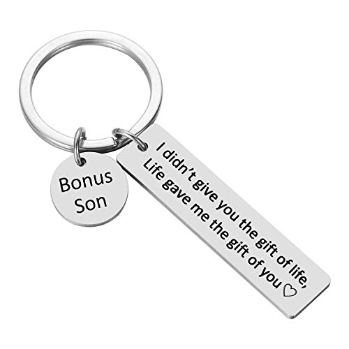 Product Cover FLODANCER Stepson Wedding Gift Stepmom Stepson Gifts Stepson Keychain - I Didn?t Give You the Gift of Life. Life Gave Me the Gift of You, Silver, Medium