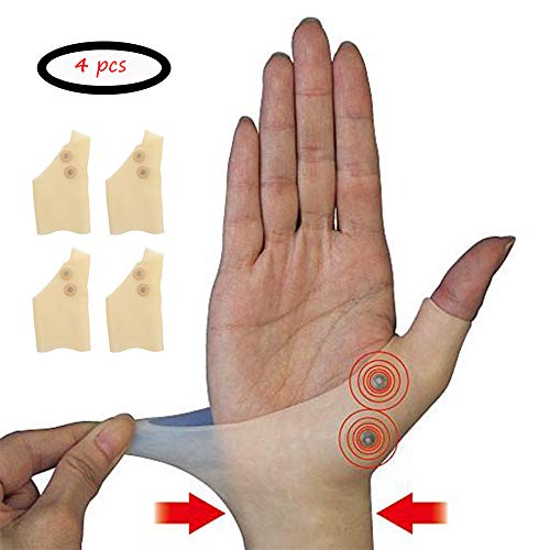 Product Cover Pannow 4PCS Gel Wrist Thumb Support Braces Therapy Wrist Hand Thumb Gloves Waterproof Elastic Silicone Gel Wrist Support Brace for Tenosynovitis Typing Pain Relief