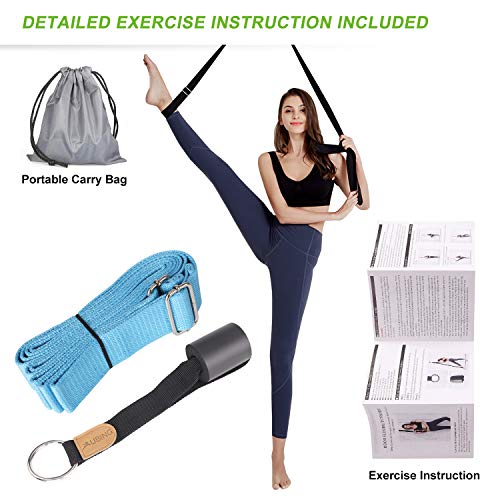 Product Cover UBING Leg Stretcher Door Stretcher Strap for Ballet Dance Gymnastics Cheer Taekwondo Training with Detailed Exercise Instruction and a Portable Carry Bag