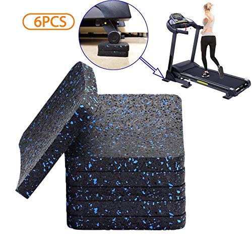 Product Cover BestXD Treadmill Mat, Exercise Equipment Mat with High Density Rubber (3.94 X 3.94 X 0.5 inch) (6 PCS)