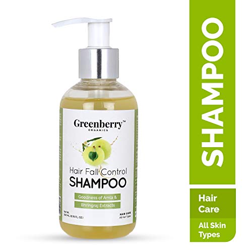Product Cover Greenberry Organics Hair Fall Control Shampoo Amla, Bhringraj, Rosemary Extracts (200 ML)-Pack of 1