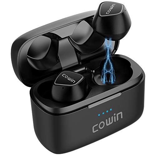 Product Cover COWIN KY02 [2019 Upgraded] Wireless Earbuds True Wireless Earbuds Bluetooth Headphones with Microphone Bluetooth Earbuds Stereo Calls Extra Bass 36H for Workout(Charging Case Included) - Black