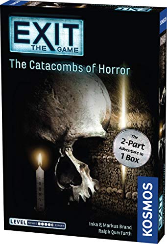Product Cover Exit: The Catacombs of Horror | Exit: The Game - A Kosmos Game from Thames & Kosmos | Card-Based, 2-Part at-Home Escape Room Experience for 1 to 4 Players, Ages 16+
