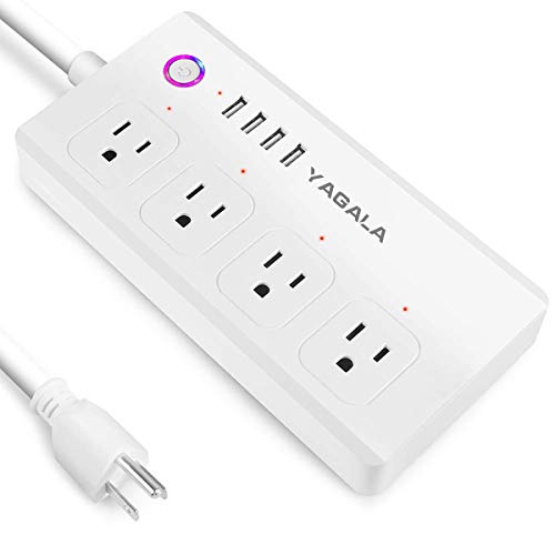 Product Cover WiFi Smart Power Strip, Surge Protector with 4 Smart AC Outlets and 4 USB Ports, Compatible with Alexa Echo and Google Home Voice Control
