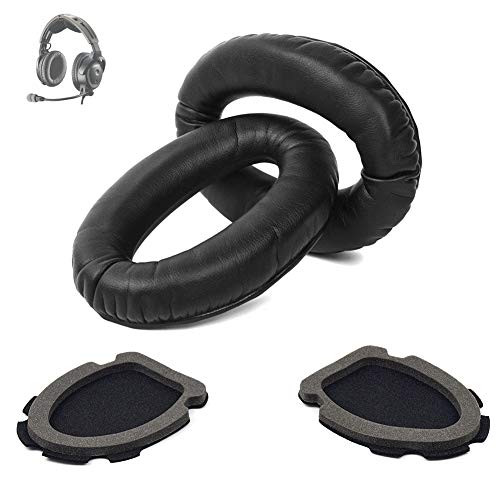 Product Cover A20 Headset Replacement Ear Pads Cushions Kit Compatible with Bose Aviation Headset X A10 A20 Headphones, Ear Cups Cover Repair Parts Memory Foam (Black)