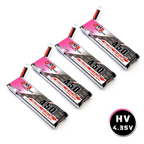 Product Cover GAONENG 450mAh 1S HV 3.8V LiPo Battery 80C JST-PH 2.0 PowerWhoop mCPX Connector for EMAX Tinyhawk EZ-Pilot Brushless Micro Racing Drone Kingkong Tiny 7 Beta75S Micro FPV Racing Drone 4PCS