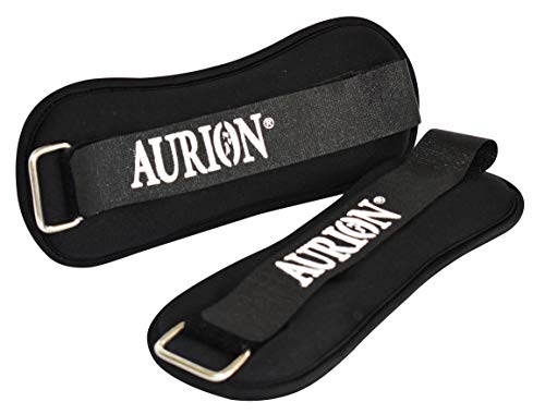 Product Cover Aurion Wrist/Ankle Weights Pro Quality Adjustable Leg Weights on Ankles/Wirst for Walking + Running Or Hands for Strength Training Exercise for Men and Women Guarantee