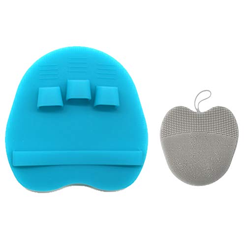 Product Cover Pure Silicone Body Massage Brush Body Wash Bath Shower Tool, with Super Soft Manual Facial Cleansing Brush Scrubber