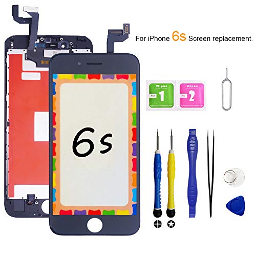 Product Cover VANYUST for iPhone 6S Screen Replacement, LCD Display Touch Screen Digitizer Assembly with Tool Kits Compatible for iPhone 6S 4.7 inch Black