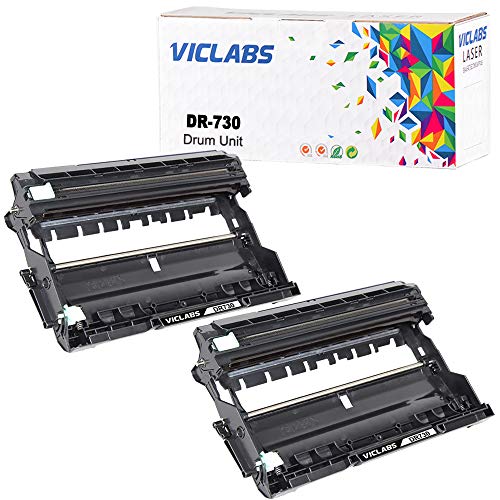 Product Cover VicLabs Compatible DR730 Replacement for Brother DR730 Drum Unit,for use in Brother Hl-l2350dw Mfc-l2710dw Mfc-l2750dw Dcp-l2550dw Hl-l2395dw Hl-l2370dw Hl-l2370dwxc-High Yield 12000 Pages(2-Pack)