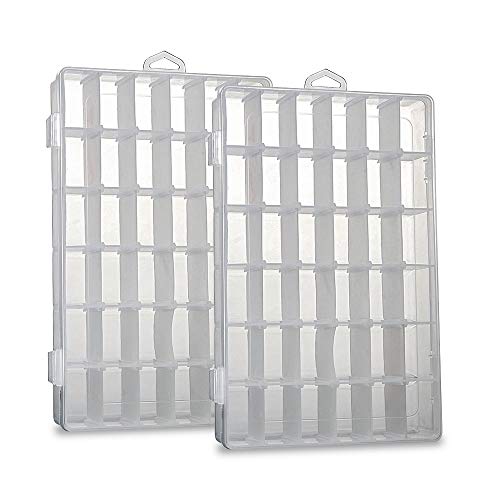 Product Cover AIMEI Plastic Storage Box Tackle Boxes Jewelry Organizer Storage containers Bead Box Fishing Tackle Storage Plastic Organizers 36 grids /2pack