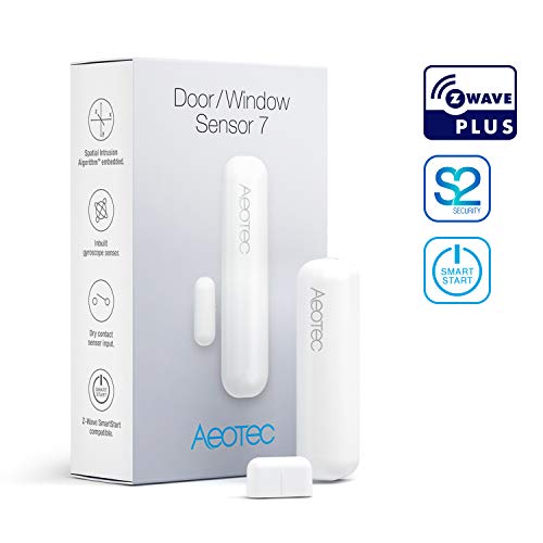 Product Cover Aeotec Door/Window Sensor 7, Z-Wave Plus S2 Smart Start, 3-in-1 with Dry Contact & Tilt sensors, 3 Year Battery Life, White