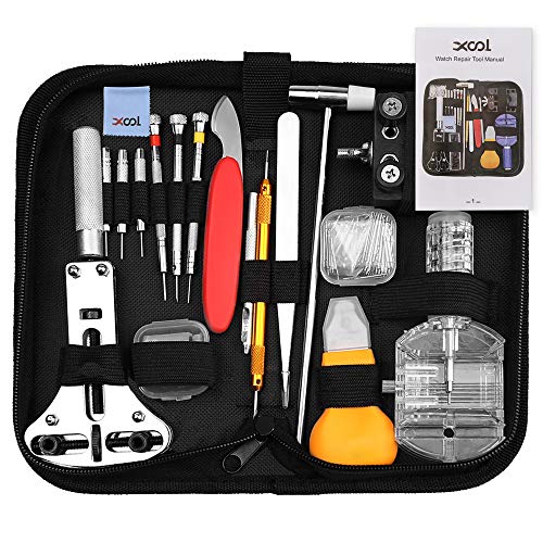 Product Cover Watch Repair Kit, Professional Watch Battery Replacement Tool Link Remover Deluxe Watch Band Tool Set with Carrying Case for Repairing Quartz/Mechanical Wrist Watch, Citizen Watches and More 149 PCS