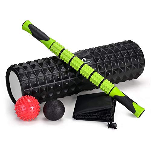 Product Cover Bodylastics Complete Deep Tissue Body Massaging Kit Includes Foam Roller, Stick and Balls with Bag