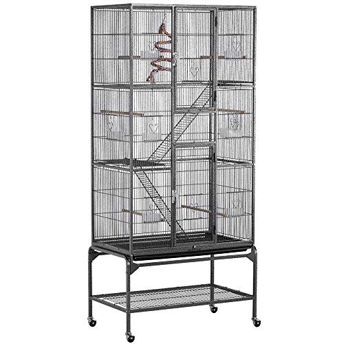 Product Cover Yaheetech 69-Inch Extra Large Wrought Iron 3 Levels Ferret Chinchilla Sugar Glider Squirrel Small Animal Cage with Cross Shelves and Ladders