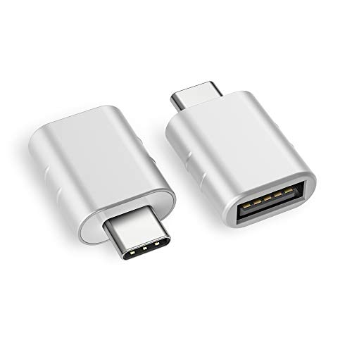 Product Cover Syntech USB C to USB Adapter (2 Pack), Thunderbolt 3 to USB 3.0 Adapter Compatible with MacBook Pro 2019 and Before, MacBook Air 2019/2018, Dell XPS and More Type C Devices, Silver