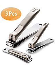 Product Cover CHIMOCEE 3PCS Nail Clipper Set, Sharpest Fingernail, Toenail and Slant Edge Clippers, Effortless Stainless Steel Nail Clippers for Women and Men (3PCS Nail Clippers)