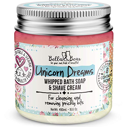 Product Cover Bella and Bear - Unicorn Dreams 3 in 1 - Body Wash - Shave Cream and Moisturizer for Women - SLS Free - Cruelty Free - Vegan