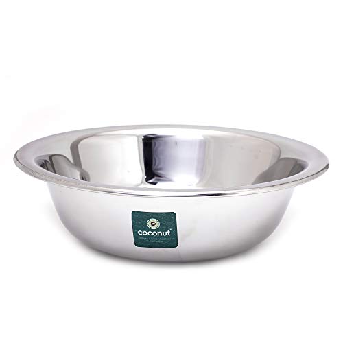 Product Cover Coconut Stainless Steel Basin 22Guage / Multipurpose Bowl - Diameter - 10.5 Inches