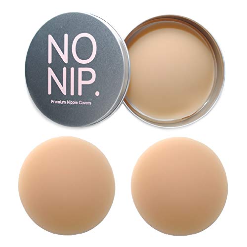 Product Cover No Nip NippleCovers 1 Adhesive and 1 Self Adhesive, Broad Nude, Size One Size