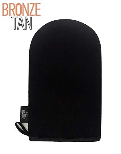 Product Cover Bronze Tan Velvet Self-Tanning Applicator Mitt For An Even Streak-Free Sunless Tan Protects Hands From Stains When Applying Tanning Lotion- Washable And Reusable- Black
