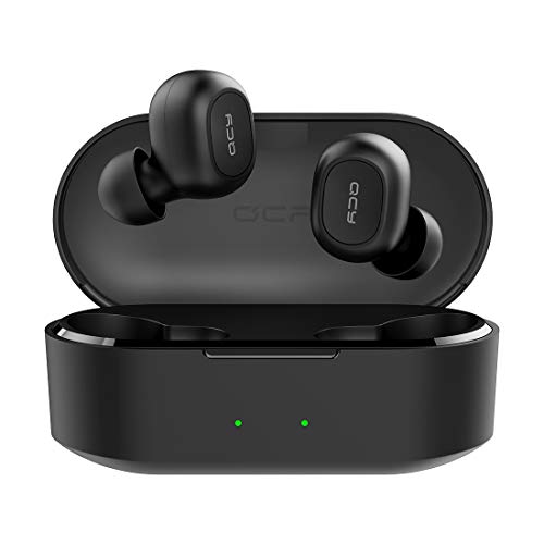 Product Cover QCY T2C True Wireless Earbuds with Charging Case, 5.0 Bluetooth Headphones, Black