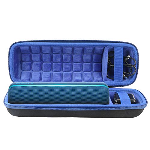 Product Cover co2crea Hard Travel Case for Sony SRS-XB22 SRSXB22 Extra Bass Portable Bluetooth Speaker (Black Case + Inside Blue)