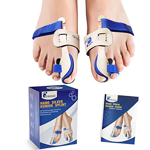 Product Cover TENMAND Best Bunion Corrector 2pcs Bunion Splints and Big Toe Straighteners Separators Night Time Hallux Valgus Splints for Bunion Relief for Woman and Man(Large)