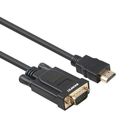 Product Cover HDMI to VGA, Benfei Gold-Plated HDMI to VGA 10 Feet Cable (Male to Male) Compatible for Computer, Desktop, Laptop, PC, Monitor, Projector, HDTV, Raspberry Pi, Roku, Xbox and More