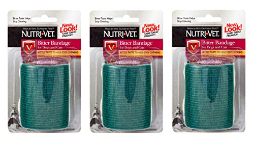 Product Cover Nutri-Vet 3 Pack of Bitter Bandage for Pets, 2 Inches Wide, Discourages Chewing