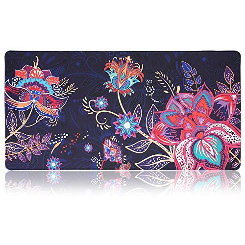 Product Cover SANFORIN Extra Large Mouse Pad - Flower Design Gaming or Desk Mouse pad - 31.5
