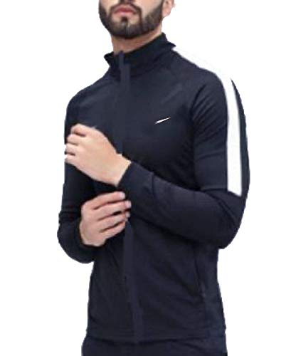 Product Cover Lycra Dryfit Sports Jackets for Men - Gym Cricket Casual Running Jacket - Full Front Zip Comfortable