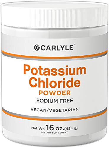 Product Cover Carlyle Potassium Chloride Powder | 16 oz | Non-GMO, Vegan, Vegetarian, Gluten Free, Table Salt Substitute | Food Grade KCL Supplement