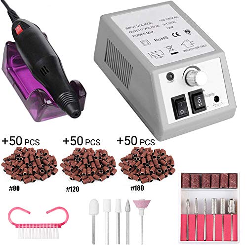 Product Cover Professional Nail Drill Set Electric Nail Drill Machine Nail File Kit for Acrylic Nails Gel Nails Glazing Nail Art Polisher Sets, 20000RPM, for Women Girls Home Salon Use