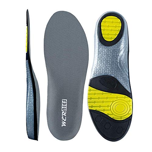 Product Cover Grey Size 11 Running Shoes Inserts for Men Women, Athletic Arch Comfort Insole
