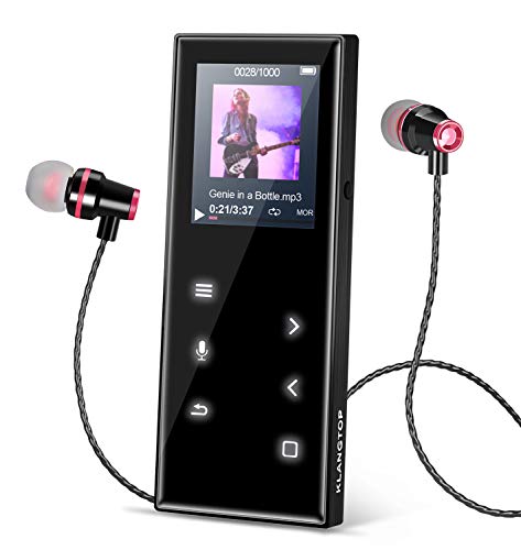 Product Cover Bluetooth MP3 Player KLANGTOP Built in 8GB Portable Digital Music Player Lossless Sound Audio Player with FM Radio Voice Recorder for Sport and Music Lovers,Expandable up to 128GB TF Card