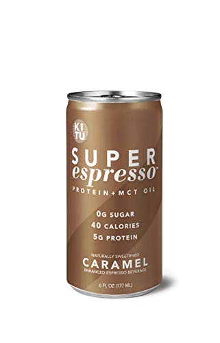 Product Cover Kitu by SUNNIVA Caramel Super Espresso with Protein and MCT Oil, Keto Approved, 0g Sugar, 5g Protein, 40 Calories, 6 fl. oz, Pack of 12