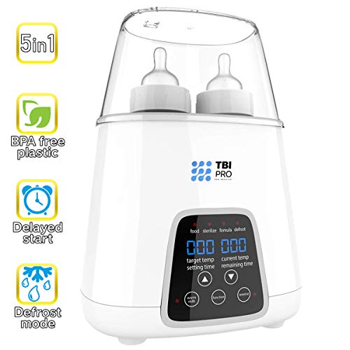 Product Cover 【NEW 2020】 5-IN-1 Baby Bottle Warmer and Sterilizer with Timer - Simple BPA-Free Fast Baby Food Defrosting and Heating - Accurate Temperature Control of Breastmilk and Formula - Fits All Baby Bottles